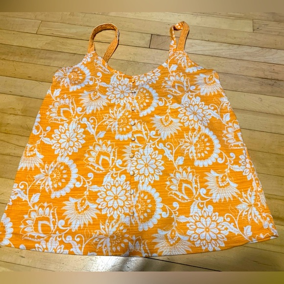 Ricki's Tops - Ricki's Orange Floral Women's tank Top